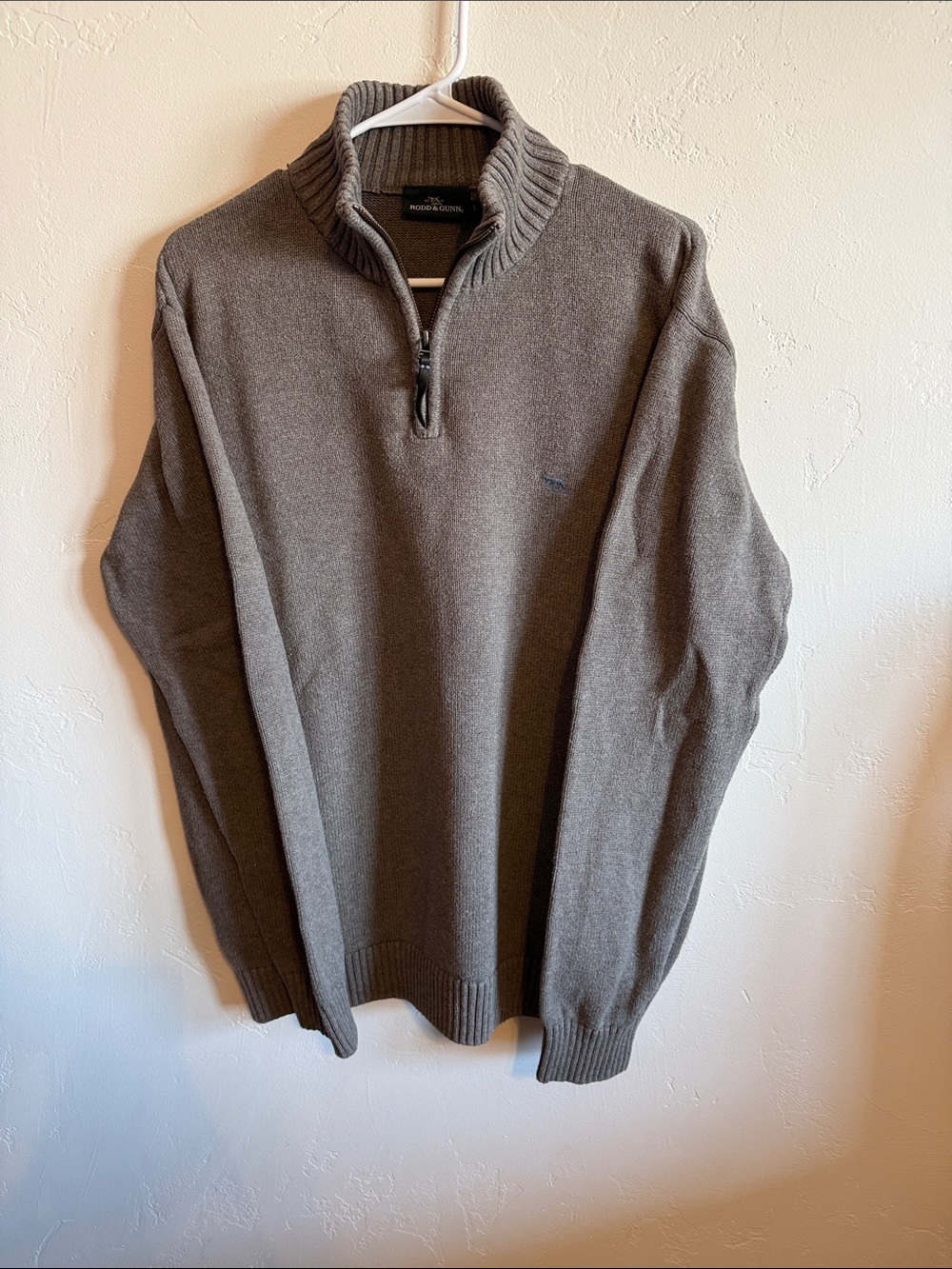 Rodd & Gunn Men's Half-Zip Sweater in Taupe